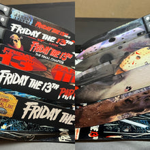 Load image into Gallery viewer, Jason Friday the 13th 1-6 Knife Set With Sublimated Stands