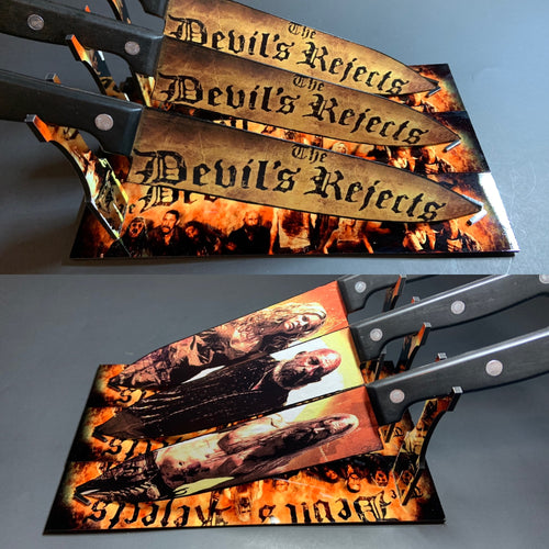 The Devil's Rejects Rob Zombie Knife Set With Sublimated Stands