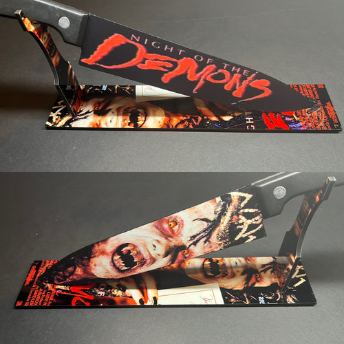 Night Of The Demons 1988 Kitchen Knife With Sublimated Stand