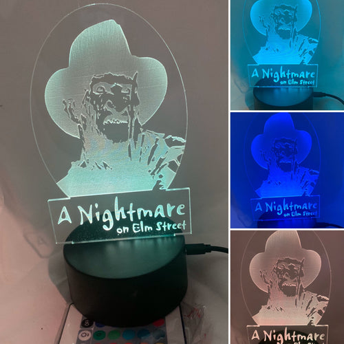 Freddy Krueger Night Light on Elm Street Nightmare Desk Light