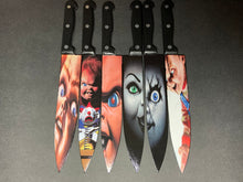 Load image into Gallery viewer, Childs Play Chucky 6 Knife Set With/Without Sublimated Stands