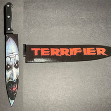 Load image into Gallery viewer, Terrifier Art the Clown Kitchen Knife With/Without Sublimated Stand