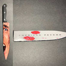 Load image into Gallery viewer, American Psycho Patrick Bateman Horror Kitchen Knife With/Without Sublimated Stand