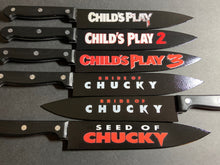 Load image into Gallery viewer, Childs Play Chucky 6 Knife Set With/Without Sublimated Stands